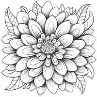 Cute Flowers Coloring Pages photo