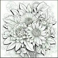 Cute Flowers Coloring Pages photo