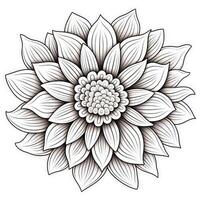 Cute Flowers Coloring Pages photo