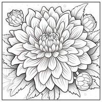 Cute Flowers Coloring Pages photo