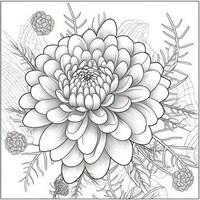 Cute Flowers Coloring Pages photo