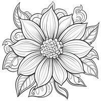 Cute Flowers Coloring Pages photo