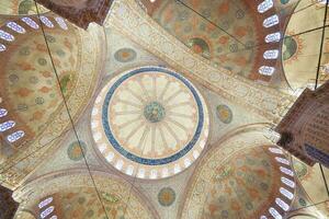 Turkey Istanbul 12 January 2023. low angle view of Mihrimah Sultan Mosque. photo