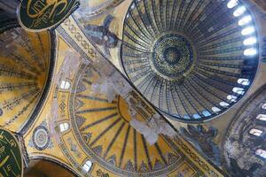 turkey istanbul 12 may 2023. Interior of Hagia Sophia mosque. photo