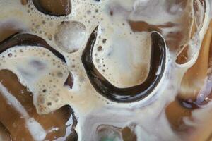 detail shot of iced late coffee photo