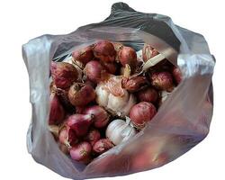 These are shallots and garlic, which have many benefits and nutritional content to meet food needs. photo