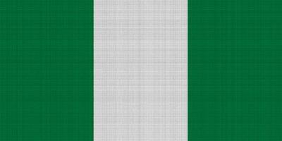 bandera de federal república de Nigeria en un texturizado antecedentes. concepto collage. foto