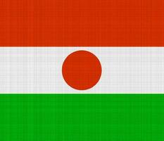 Flag of Republic of Niger on a textured background. Concept collage. photo