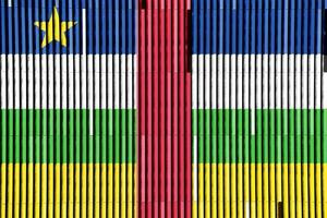 Flag of Central African Republic on a textured background. Concept collage. photo