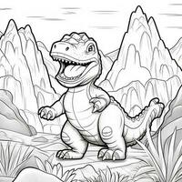 Dinosaur Coloring Pages photo