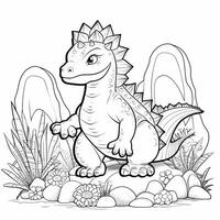 Dinosaur Coloring Pages photo