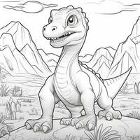 Dinosaur Coloring Pages photo