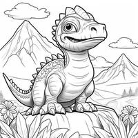 Dinosaur Coloring Pages photo