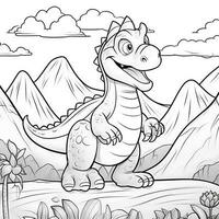 Dinosaur Coloring Pages photo