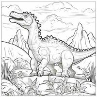 dinosaurio colorante paginas foto