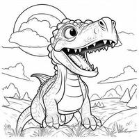 Dinosaur Coloring Pages photo