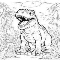 Dinosaur Coloring Pages photo