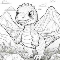 Dinosaur Coloring Pages photo