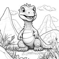 Dinosaur Coloring Pages photo