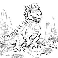 Dinosaur Coloring Pages photo