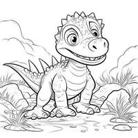 Dinosaur Coloring Pages photo