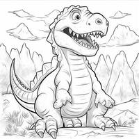 Dinosaur Coloring Pages photo