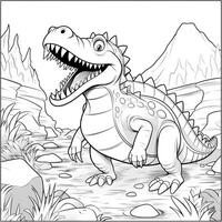 Dinosaur Coloring Pages photo