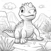 Dinosaur Coloring Pages photo