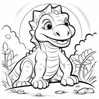 Dinosaur Coloring Pages photo