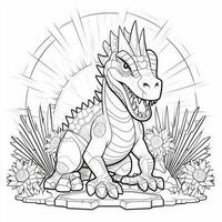 Dinosaur Coloring Pages photo