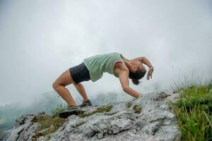 Girl doing gymnastics photo