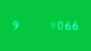 glowing blue random numbers digit changing animation isolated on green screen background video