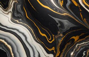 Abstract beautiful black and white marble background classic pattern.Generative AI. photo