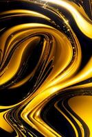 Abstract beautiful black and gold marble background, classic pattern.Generative AI. photo