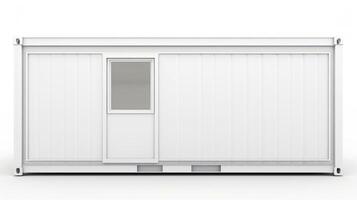 Mobile office buildings or container site office for construction site. Shipping container. Portable house and office cabins, illustration photo