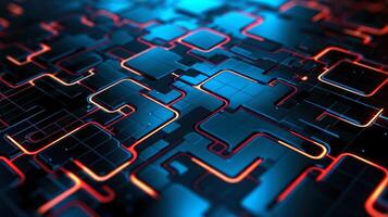 Close-up of circuit board. Electronic computer hardware technology. Motherboard digital chip. blurred concept, illustration photo
