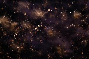 Abstract glitter lights and stars background with . photo