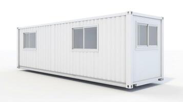 Mobile office buildings or container site office for construction site. Shipping container. Portable house and office cabins, illustration photo