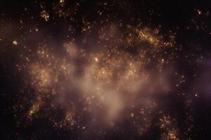 Abstract glitter lights and stars background with AI generated. photo