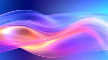 Abstract multicolor wavy line of light, neon glowing lines, magic energy space light concept, abstract background wallpaper design, illustration photo
