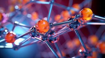 Medical studies of molecular structures. Science in the service of human. Technologies of the future in our life. molecule of medicine model, illustration photo