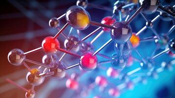 Medical studies of molecular structures. Science in the service of human. Technologies of the future in our life. molecule of medicine model, illustration photo