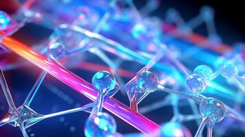 Medical studies of molecular structures. Science in the service of human. Technologies of the future in our life. molecule of medicine model, illustration photo