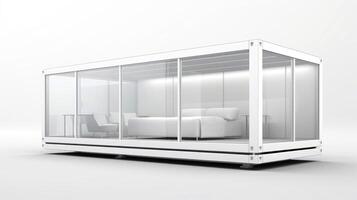 Mobile office buildings or container site office for construction site. Shipping container. Portable house and office cabins, illustration photo