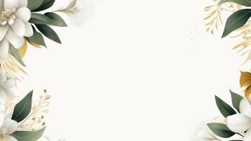 Floral border frame card template. multicolor flowers, leaves, for banner, wedding card. Springtime composition with copy-space, illustration photo