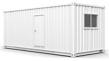 Mobile office buildings or container site office for construction site. Shipping container. Portable house and office cabins, illustration photo