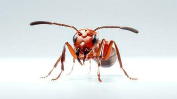 foto de un tejedor hormiga en blanco antecedentes. generativo ai