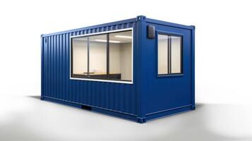 Mobile office buildings or container site office for construction site. Shipping container. Portable house and office cabins,Generative AI illustration photo