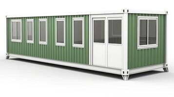 Mobile office buildings or container site office for construction site. Shipping container. Portable house and office cabins,Generative AI illustration photo