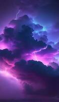 3d render abstract clouds illuminated with darkness light photo